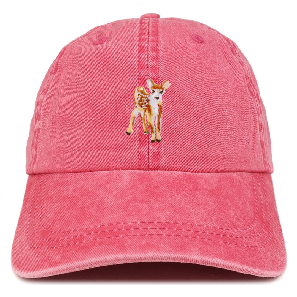Stitchfy Deer Patch Pigment Dyed Washed Baseball Cap (SF-AP0039