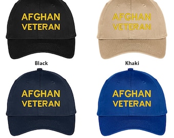 Stitchfy Afghan Veteran Embroidered Structured High Profile Baseball Cap (SF-TXT127-OTC-27-079)