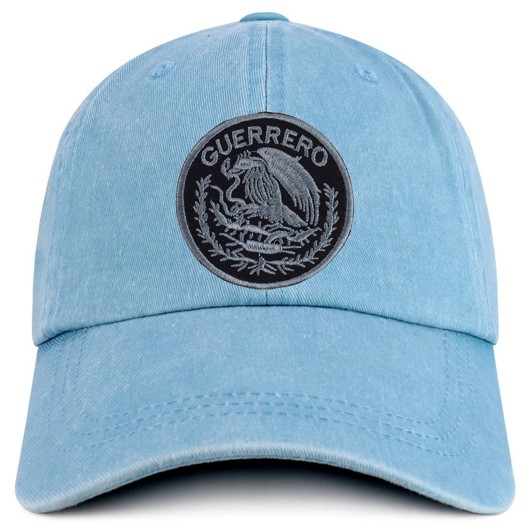 Trendy Apparel Shop Mexico Eagle Baseball Cap – Structured Circular Logo Embroidered Hat, Charcoal Black, One Size - View #9