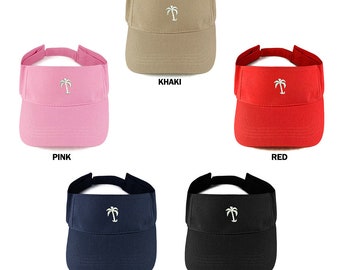 Pink Beaded and Rhinestone Palm Visor Visors Available in Tan and Black!