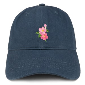 Stitchfy Cherry Blossom Patch Low Profile Soft Cotton Baseball Cap (SF-AP0024-SAN-CP77)