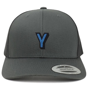 Gorra de malla de camionero de 6 paneles con parche Y del alfabeto de Stitchfy (SF-AP0112-FLX-6606)