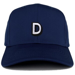 Gorra de béisbol estructurada con parche del alfabeto D de Stitchfy (SF-AP0091-27-079)