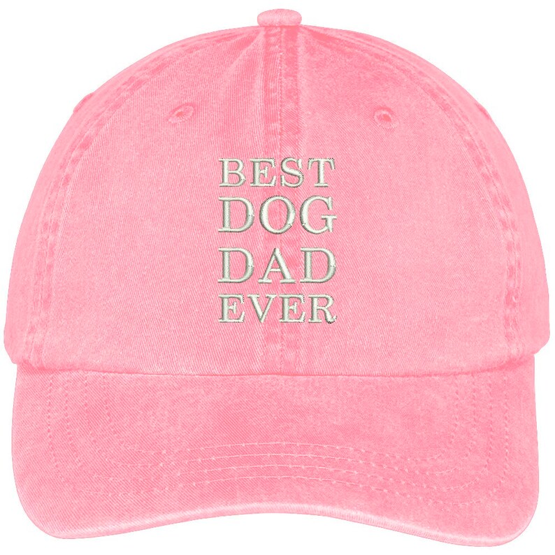 Stitchfy Best Dog Dad Ever Embroidered Soft Fit Washed Cotton Baseball Cap imagem 5