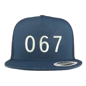 Stitchfy Survival Game TV Korean Drama 067 5 Panel Flatbill Trucker Cap