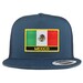 Trendy Apparel Shop Mexico Flag 5 Panel Snapback Cap - Flat Bill Trucker Mesh Hat, Black, One Size Fits Most - View #2