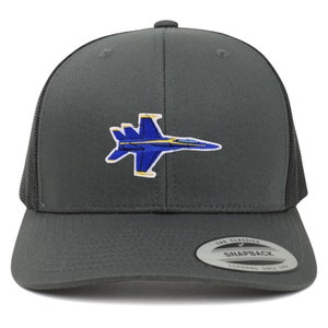 Stitchfy Blue Angel Jet Patch 6 Panel Retro Baseball Mesh Keps (SF-EP-LOG224-FLX-6606)