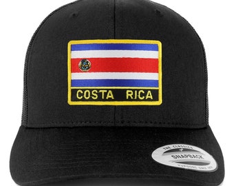 Stitchfy Costa Rica vlag Patch Trucker Retro Mesh Cap