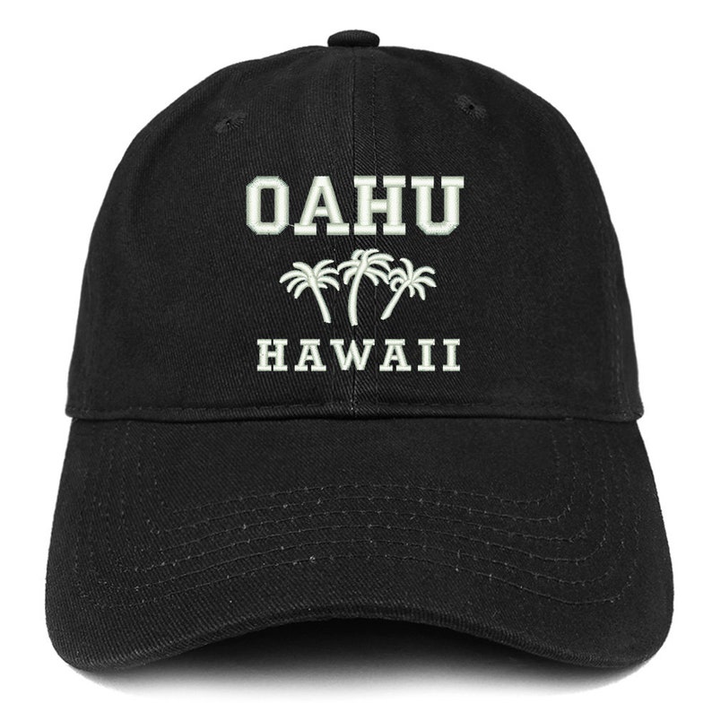 Stitchfy Oahu Hawaii Embroidered Low Profile Soft Cotton - Etsy