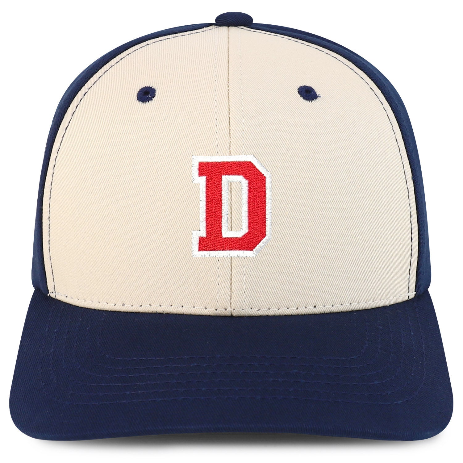 Stitchfy Letter D Varsity 6 Panel Snapback Baseball Cap(sf-txt3663