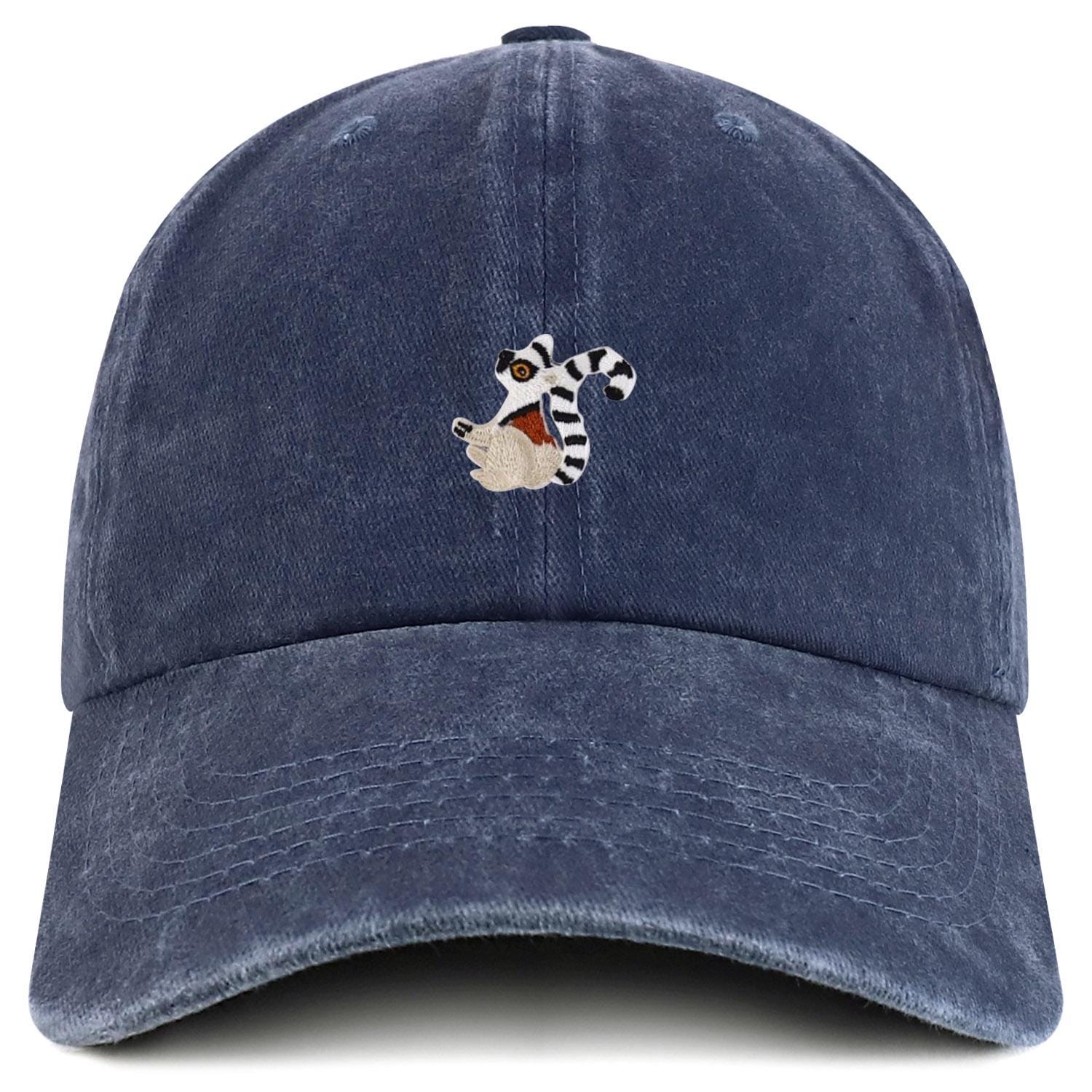 Stitchfy Lemur Patch Pigment Dyed Baseball Cap (SF-AP0358