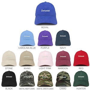 Stitchfy Zinfandel Embroidered 100% Cotton Adjustable Cap Dad Hat