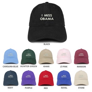 Stitchfy I Miss Obama Embroidered Low Profile Soft Cotton Baseball Cap