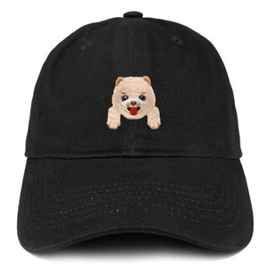 Stitchfy Pomeranian Patch Low Profile Soft Cotton Baseball Cap (SF-AP0020-SAN-CP77)