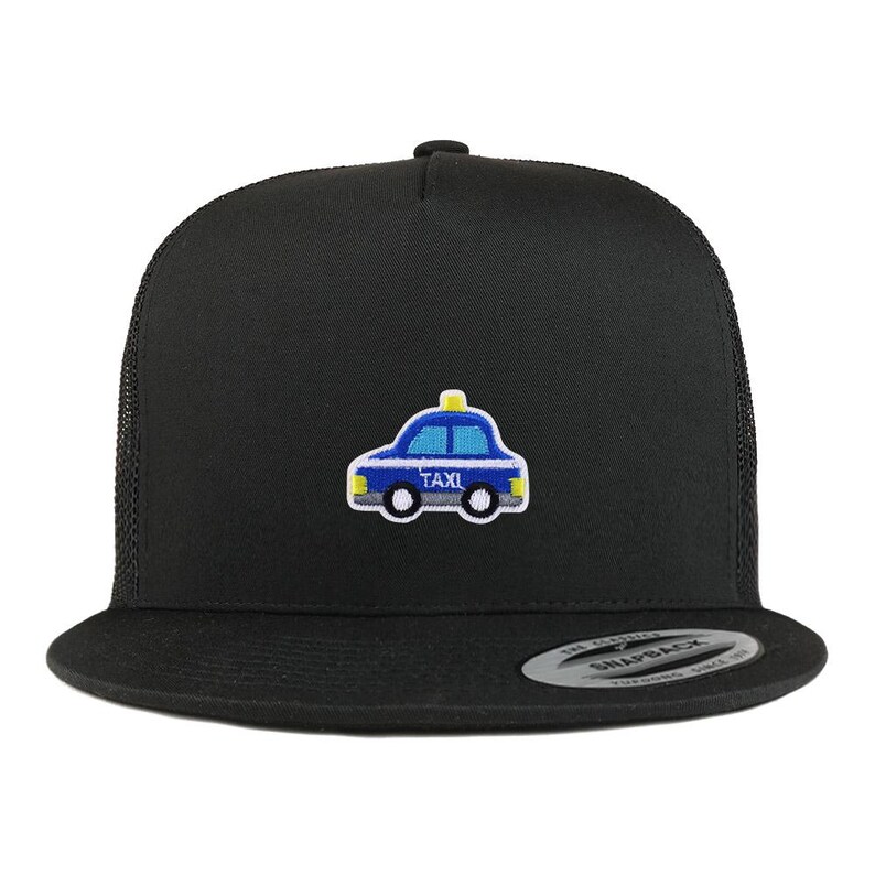 Stitchfy Taxi Patch 5 Panel Flatbill Trucker Cap (SF-AP0133-FLX-6006 ...