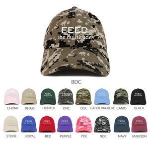 Stitchfy Nutrire la Multitude ricamata low Profile Soft Cotton Brushed Baseball Cap
