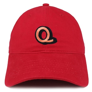 Gorra de béisbol de algodón suave de perfil bajo con parche "Q" del alfabeto de Stitchfy (SF-AP0104-SAN-CP77)