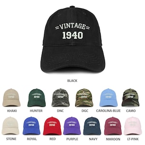 Stitchfy Vintage 1940 Birthday Baseball Cap