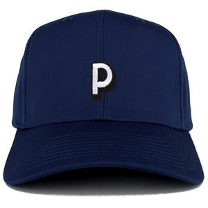 Gorra de béisbol estructurada con parche del alfabeto P de Stitchfy (SF-AP0103-27-079)