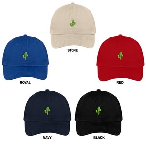 Stitchfy Small Cactus Embroidered Soft Cotton Low Profile Dad Hat Baseball Cap