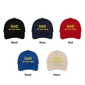 Stitchfy Dad Of The Year Embroidered Dad Hat Adjustable Cotton Baseball Cap