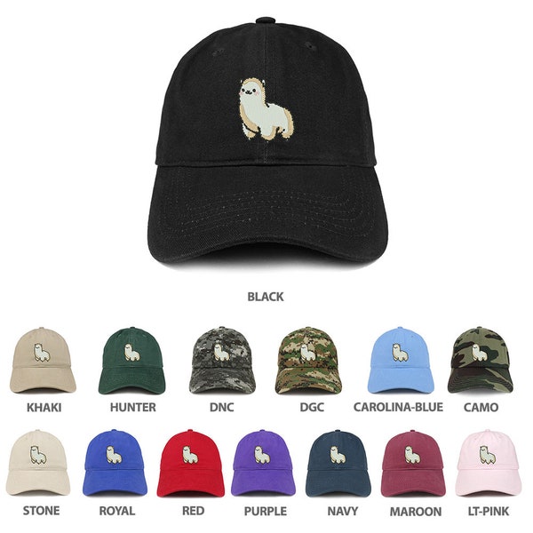 Hat With Embroidered Alpaca Etsy