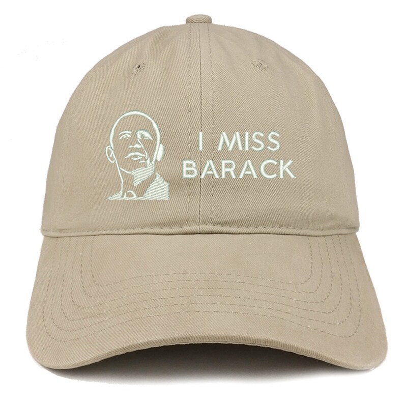 Stitchfy I Miss Barack and Portrait Embroidered Brushed Cotton Cap image 8