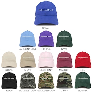 Stitchfy Hollywood Beach Embroidered Brushed Cotton Cap