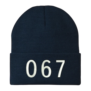 Stitchfy Survival Game TV Korean Drama 067 Embroidered Winter Cuff Long Beanie