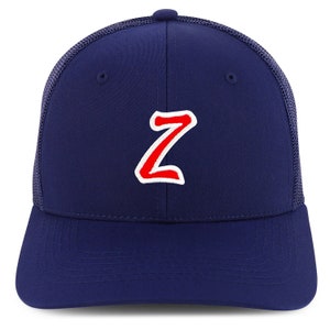 Stitchfy Bokstaven Z Textkontur 6 Panel Trucker Keps (SF-TXT3812-NIS-GNV-003 M)