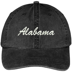 Stitchfy Alabama Estado bordado bajo perfil ajustable tapa de algodón