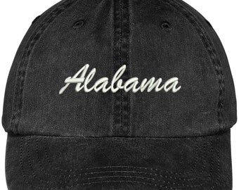 Stitchfy Alabama State Embroidered Low Profile Adjustable Cotton Cap