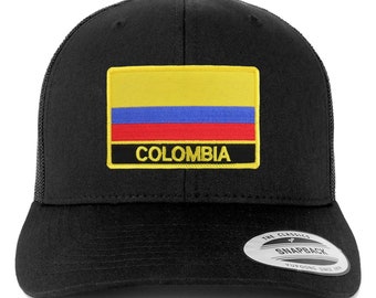 Stitchfy Kolumbien Flag Patch Retro Trucker Mesh Cap