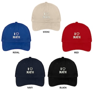 Stitchfy Love Math Embroidered Soft Cotton Low Profile Dad Hat Baseball Cap