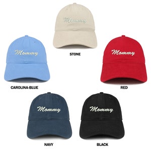 Stitchfy Mommy Script Font Embroidered Low Profile Soft Cotton Baseball Cap