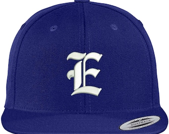 Trendy Apparel Old English 'P' Embroidered Snapback – Wool Blend Flat Bill Cap, Adjustable Fit