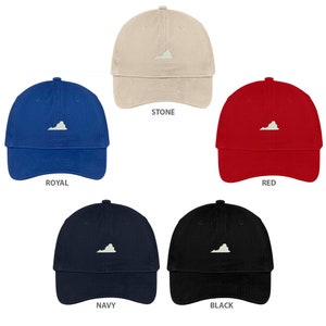 Stitchfy Virginia State Map bordado gorra de béisbol de bajo perfil de bajo perfil