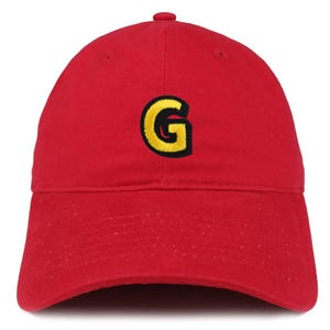 Gorra de béisbol de algodón suave de perfil bajo con parche del alfabeto G de Stitchfy (SF-AP0094-SAN-CP77)