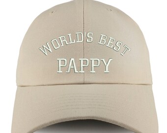Stitchfy World&#39;s Best Pappy Solid Adjustable Unstructured Dad Hat