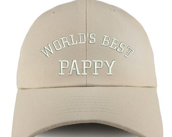 Stitchfy World's Best Pappy Solid Adjustable Unstructured Dad Hat