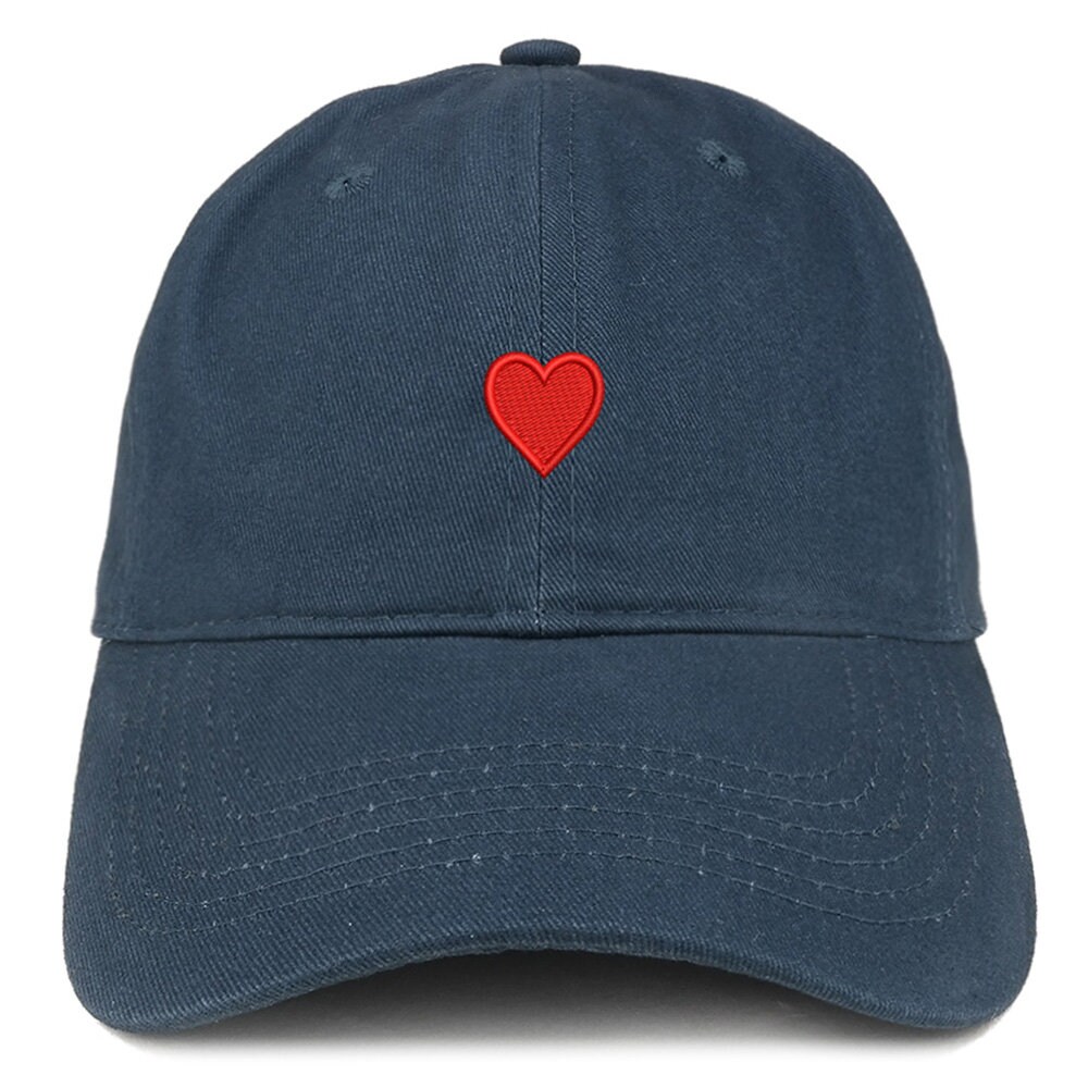 Stitchfy Emoticon Heart Embroidered Cotton Adjustable Ball Cap | Etsy