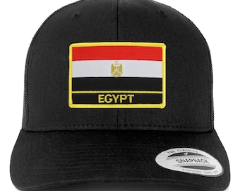 Stitchfy Egypt Flag Patch Retro Trucker Mesh Cap