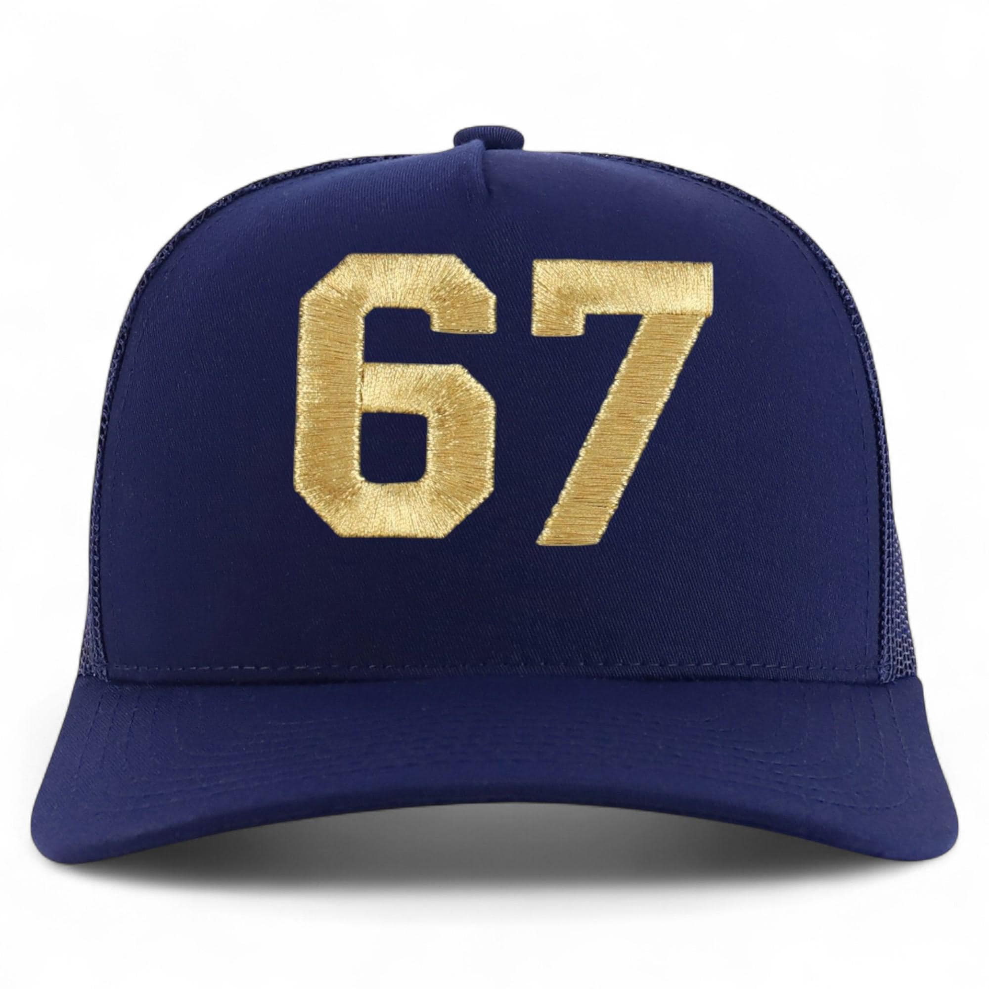 Stitchfy Number 67 Gold Thread Embroidered 5 Panel Snapback