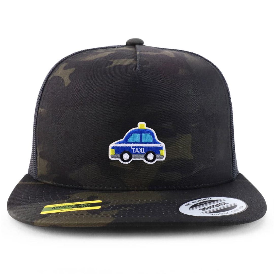 Stitchfy Taxi Patch 5 Panel Flatbill Trucker Cap (SF-AP0133-FLX-6006 ...