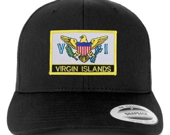 Stitchfy Virgin Islands Flag Patch Retro Trucker Mesh Cap