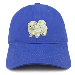 Stitchfy Chow Chow Embroidered Brushed Cotton Dad Hat Cap