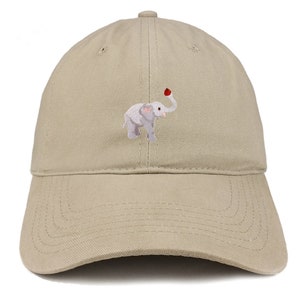 Stitchfy Elephant Patch Low Profile Soft Cotton Baseball Cap (SF-AP0040-SAN-CP77)