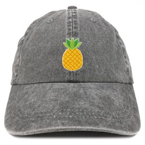 Stitchfy Pineapple Fruit Patch Pigment Dyed Washed Pineapple Fruit Cap  (SF-AP0119-MGC-7601)