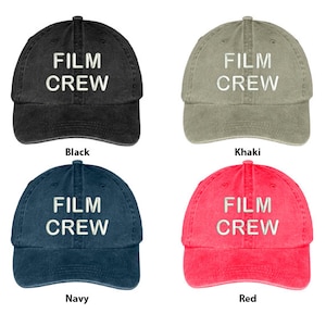 Stitchfy Film Crew Embroidered Unstructured Low Profile Washed Pigment Dyed Baseball Cap (SF-TXT096-MGC-7601)