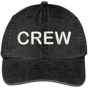 Stitchfy Crew Embroidered Unstructured Low Profile Washed Pigment Dyed Baseball Cap (SF-TXT095-MGC-7601)